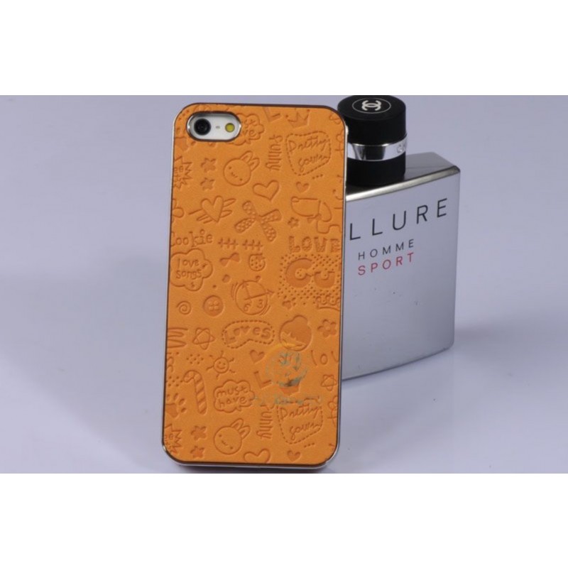 Iphone 5/5S/Se deklas su piesiniais oranzinis Iphone 5/5S/Se deklas su piesiniais oranzinis